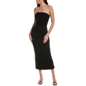 Reveriee Womens Midi Dress, Black